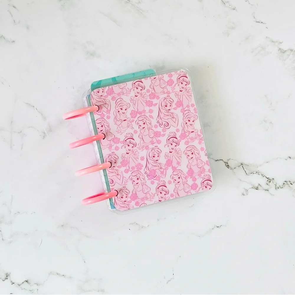 Disney princess Micro happy planner size undated months and weekly layouts